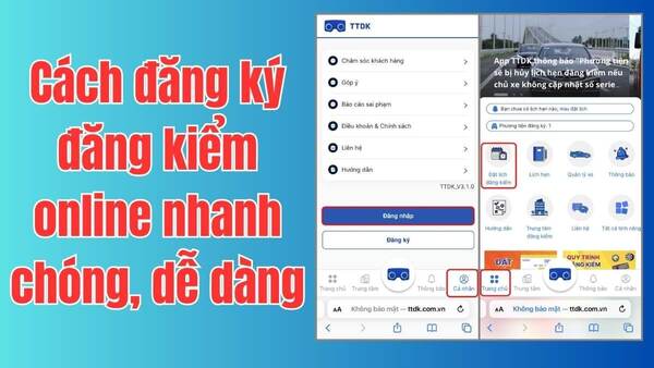 Khách hàng có thể thực hiện việc đăng ký, đăng kiểm online qua ứng dụng TTDK